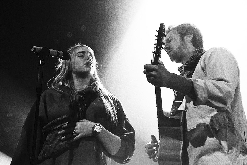 Billie Eilish performing in Brussels