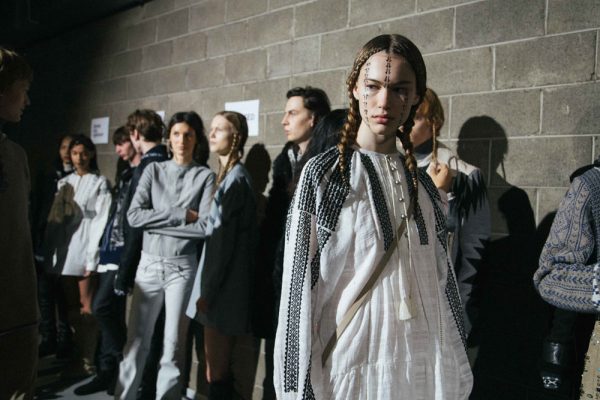 Backstage at Diesel Black Gold Fall Winter 2018 in Milan by Giuseppe Triscari for Enfnts Terribles