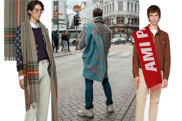 Oversized designer scarves du moment