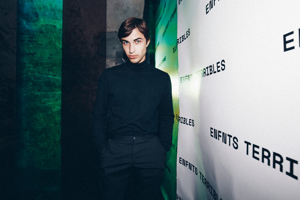 Model Quinten Kasch at the Enfnts Terribles party