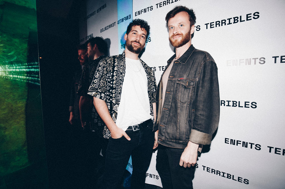Lars Lagaisse and Timo Oreglia at the Enfnts Terribles party