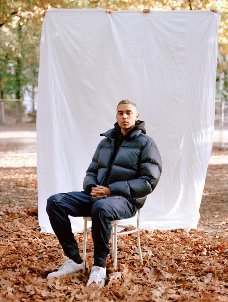 Yung Mavu in Uniqlo ULD jacket
